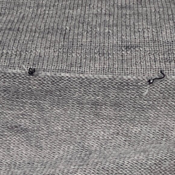 Talbots Pure Italian Merino Wool Open Cardigan Sweater S light gray neutral - Picture 4 of 7